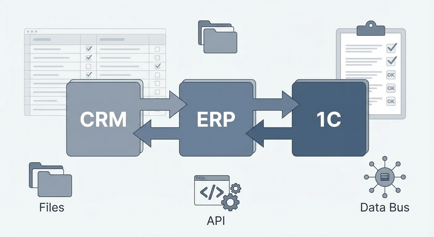 Integration of CRM, ERP and 1C: data exchange patterns and data quality ...