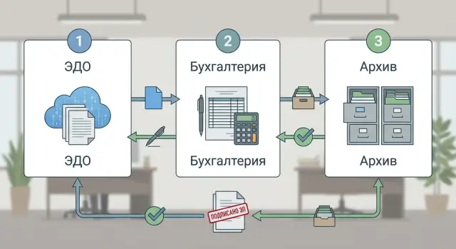 Интеграция ЭДО с бухгалтерией и архивом: что синхронизировать
