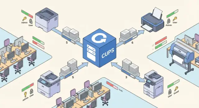 CUPS печать в организации: очереди, квоты и права без хаоса