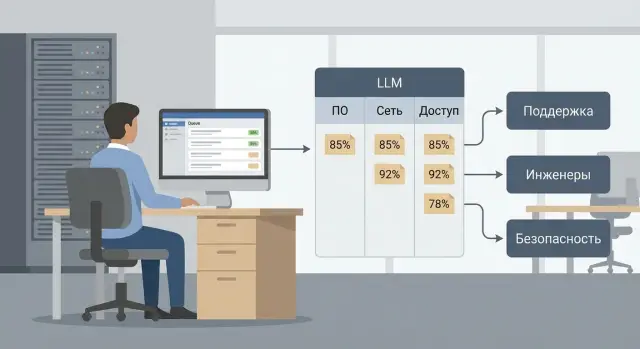 Классификация обращений в Service Desk с помощью LLM