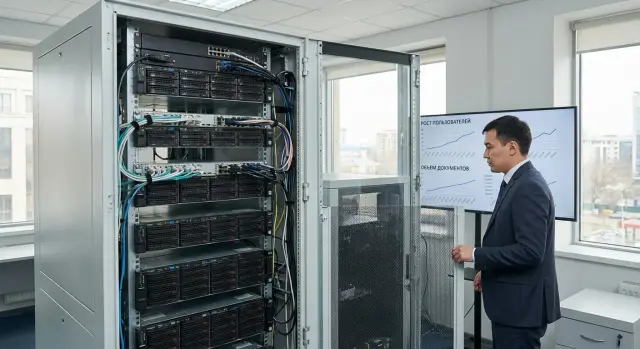 Сервер для системы электронного документооборота: запас RAM и дисков