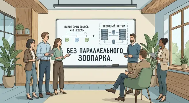 Пилот Open Source без параллельного зоопарка за 4-8 недель
