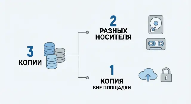 Резервное копирование 3-2-1: внедрение, ошибки и тесты