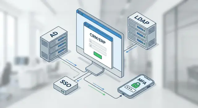 SSO в CRM/ERP: AD/LDAP, MFA для ролей и проверка на пилоте