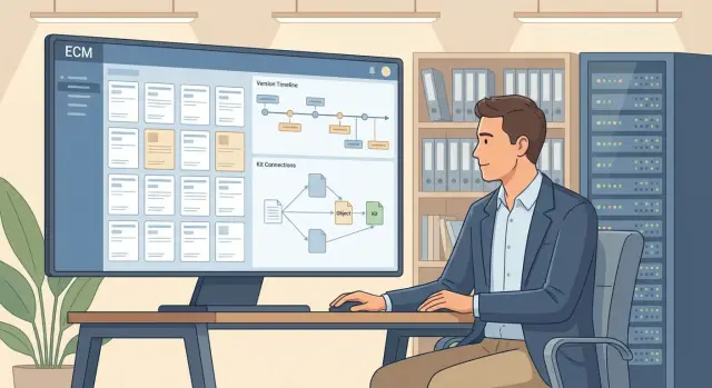 ECM для инженерной документации: карточки, версии, связи