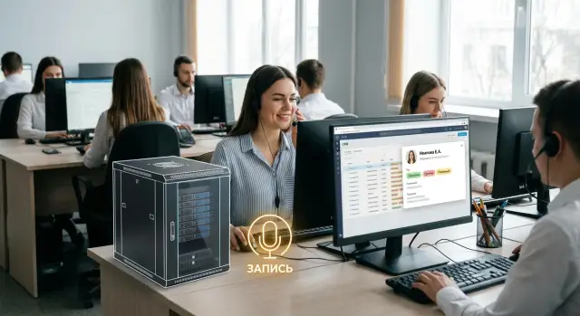 Интеграция CRM с телефонией: карточки, теги, записи