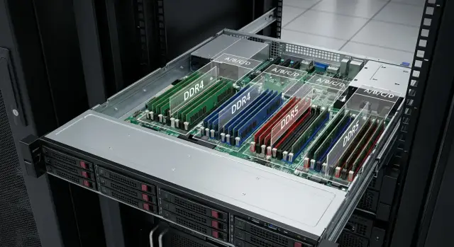 Заполнение слотов памяти в сервере: частота DDR4/DDR5 и БД