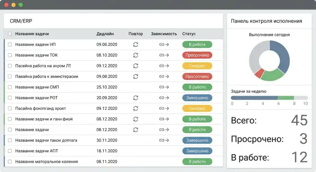 Задачи и поручения в CRM/ERP: модель и UX без чатов