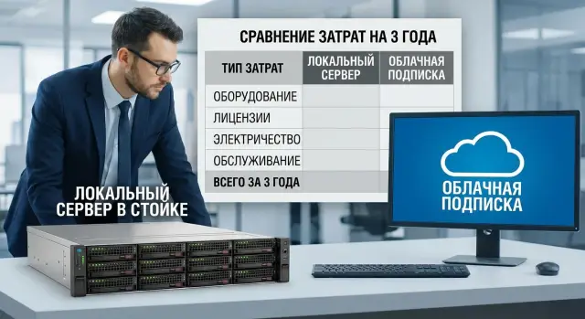 Exchange Server on-prem vs почта по подписке: TCO на 3 года