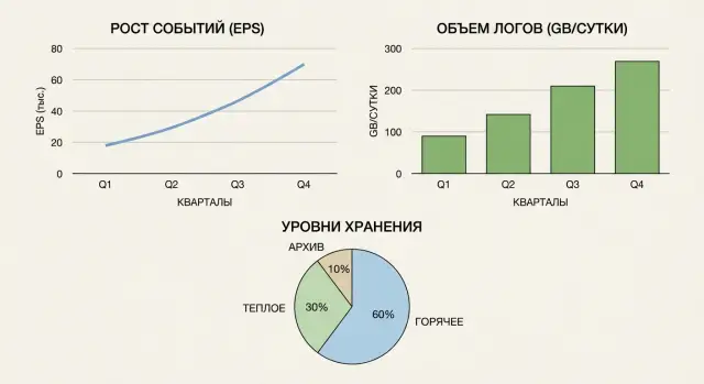 Расчет стоимости лицензий SIEM: EPS, GB в сутки и хранение