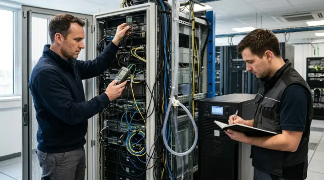 How do you set up UPS and temperature monitoring?