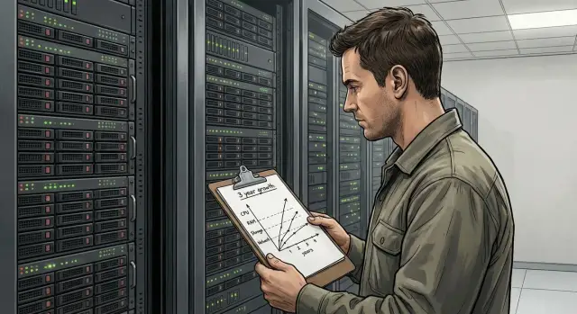 Планирование мощности ЦОД на 3 года: прогноз CPU, RAM и Storage