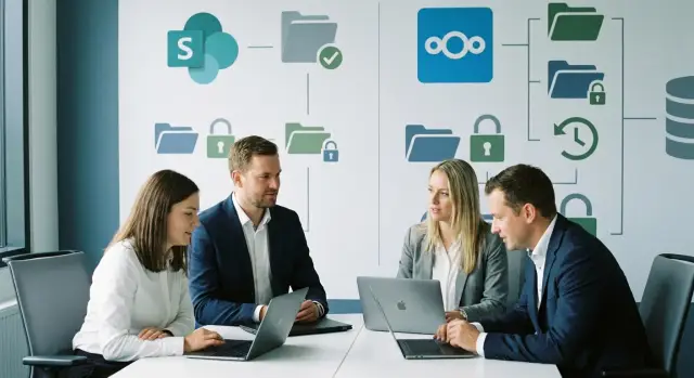 Переход с SharePoint на Nextcloud: структура, права, версии
