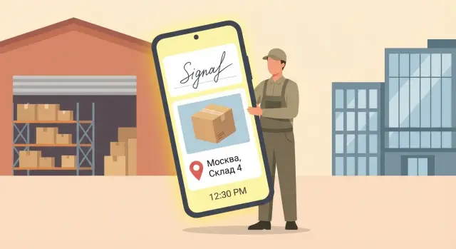 Proof of Delivery в мобильном приложении: подпись, фото, геометка