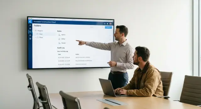 Модель прав доступа Autodesk Docs для подрядчиков: папки и роли